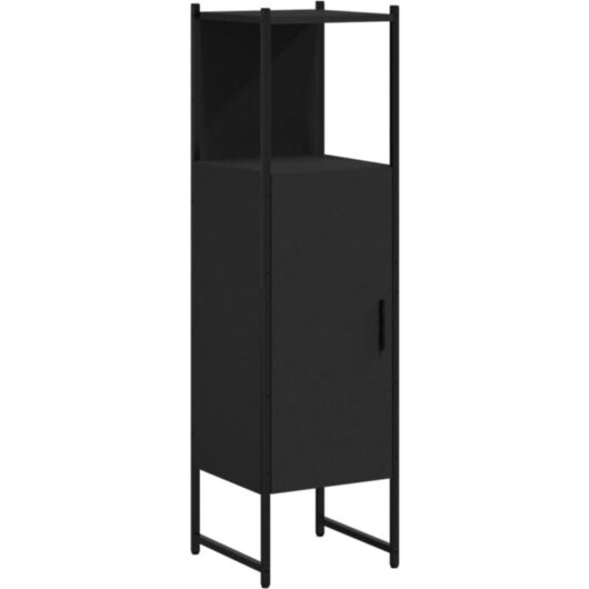 Bathroom Cabinet Black 33x33x120.5 cm Engineered Wood Vidaxl