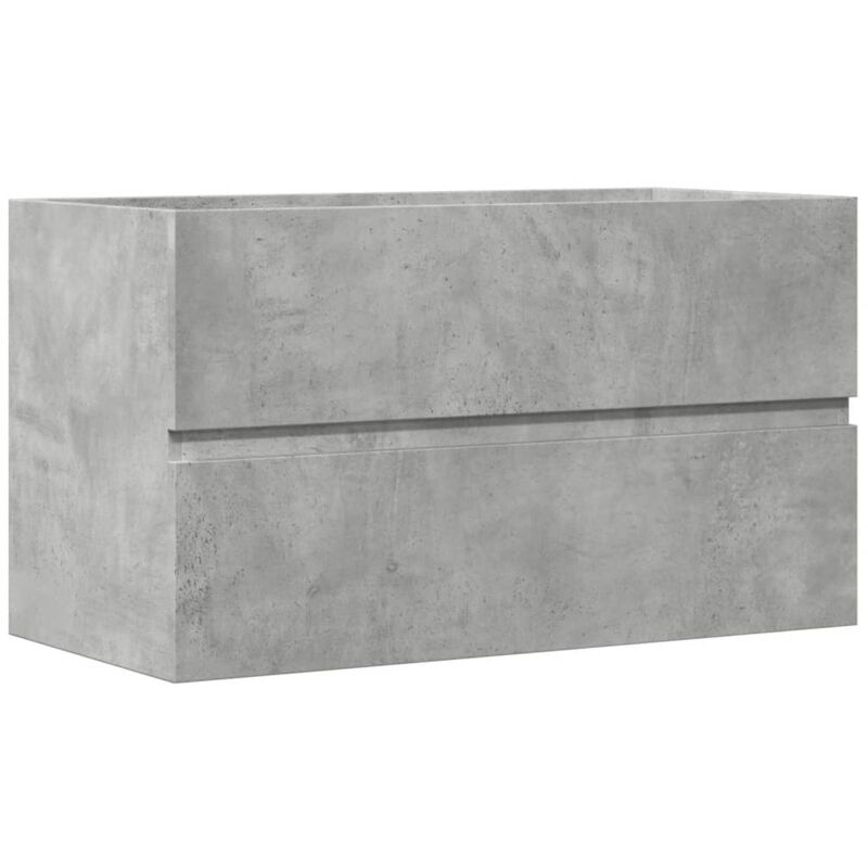 Bathroom Hanging Cabinet Concrete Grey 80x38.5x45 cm Engineered Wood Vidaxl