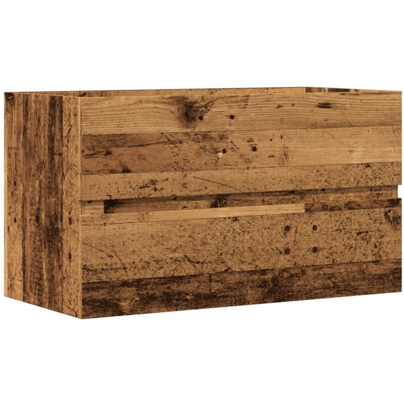 Bathroom Hanging Cabinet Old Wood 80x38.5x45 cm Engineered Wood Vidaxl