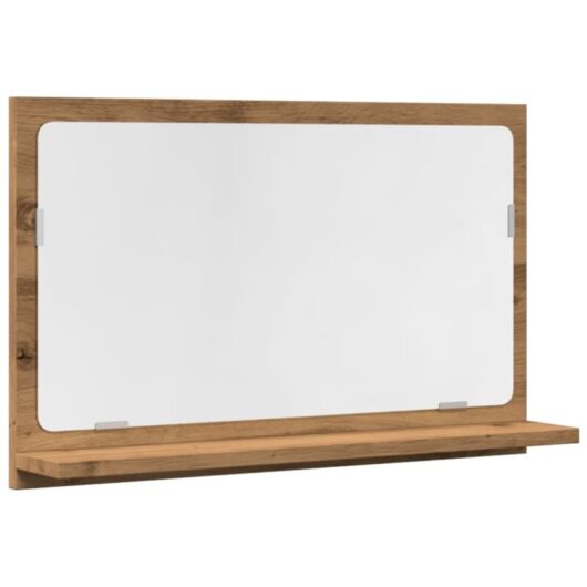 Bathroom Mirror Cabinet Artisan Oak 60x11x37 cm Engineered Wood Vidaxl