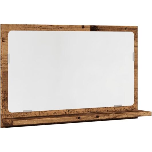 Bathroom Mirror Cabinet Old Wood 60x11x37 cm Engineered Wood Vidaxl