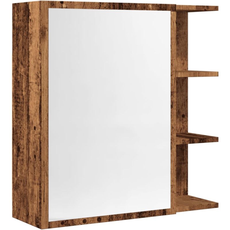 Bathroom Mirror Cabinet Old Wood 62.5x20.5x64 cm Engineered Wood Vidaxl