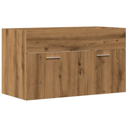 Bathroom Sink Cabinet Artisan Oak 90x38.5x46 cm Engineered Wood vidaXL