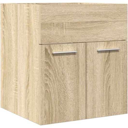 Bathroom Sink Cabinet Sonoma Oak 41x38.5x46 cm Engineered Wood Vidaxl