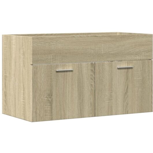 Bathroom Sink Cabinet Sonoma Oak 90x38.5x46 cm Engineered Wood Vidaxl