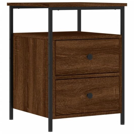 Bedside Cabinet Brown Oak 44x45x60 cm Engineered Wood Vidaxl
