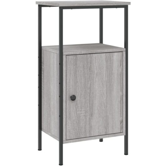 Bedside Cabinet Grey Sonoma 41x31x80 cm Engineered Wood Vidaxl