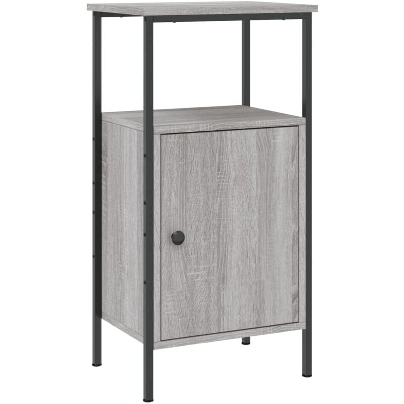 Bedside Cabinet Grey Sonoma 41x31x80 cm Engineered Wood Vidaxl