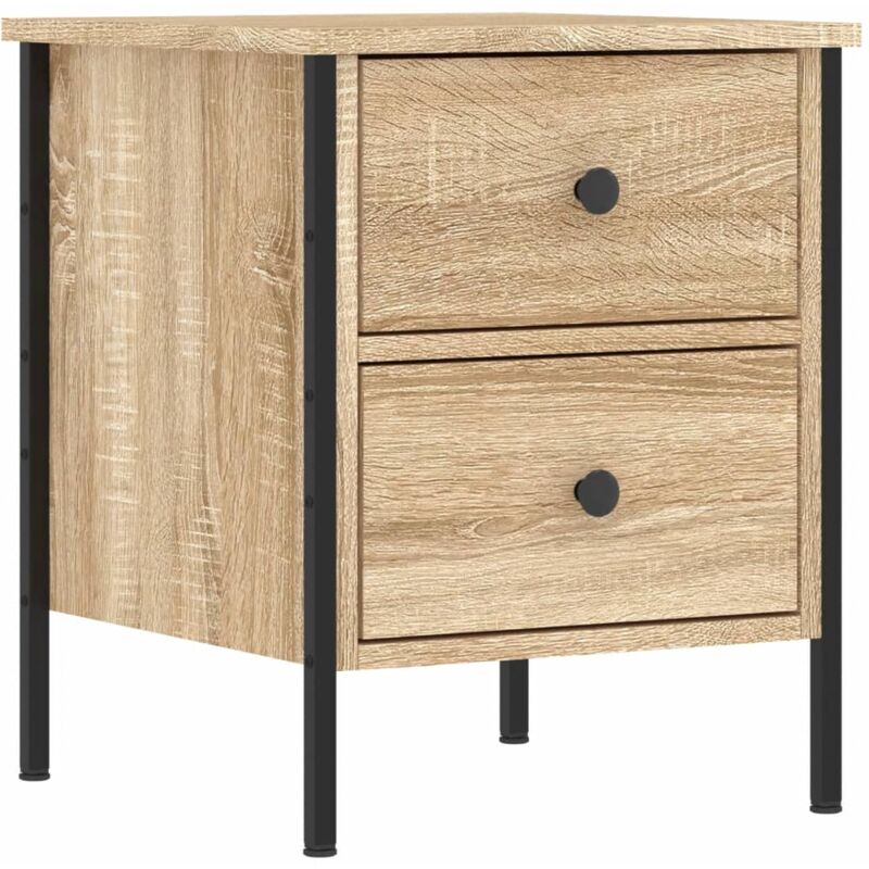 Bedside Cabinet Sonoma Oak 40x42x50 cm Engineered Wood Vidaxl