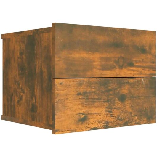 Bedside Cabinets Smoked Oak 40x30x30 cm Engineered Wood Vidaxl