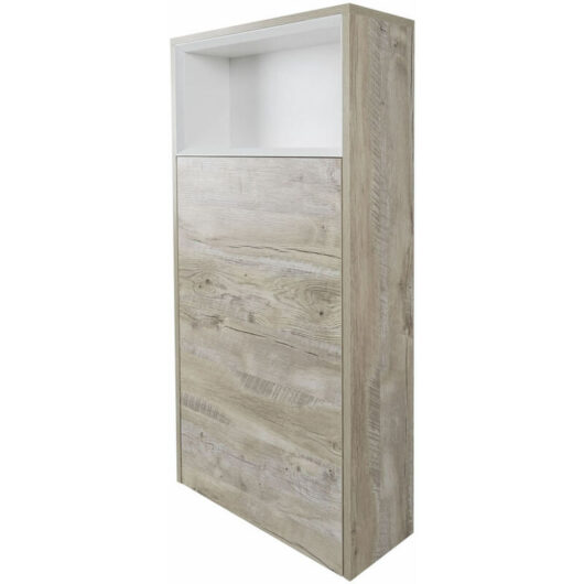 Bexley - Oak Effect 600mm Floor Standing Open Shelf Bathroom Toilet wc Unit - Light Oak (No led Light) - Milano