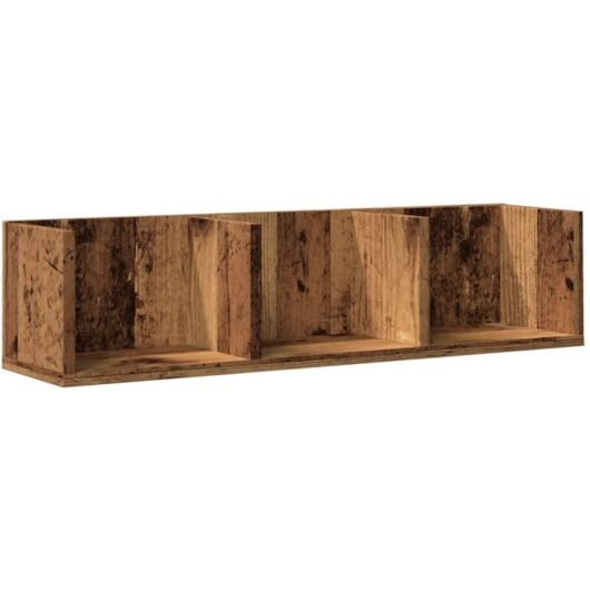 CD Wall Shelf Old Wood 75x18x18 cm Engineered Wood vidaXL