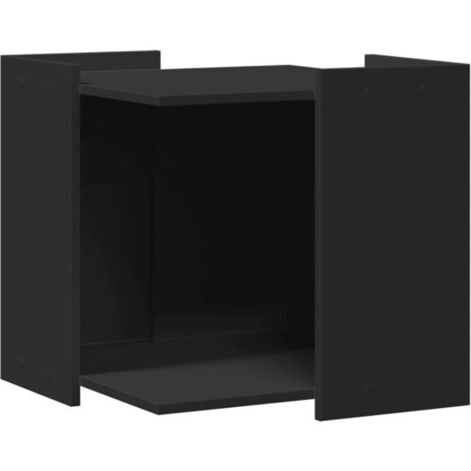 Cat Litter Box Enclosure Black 53x53x51 cm Engineered Wood Vidaxl