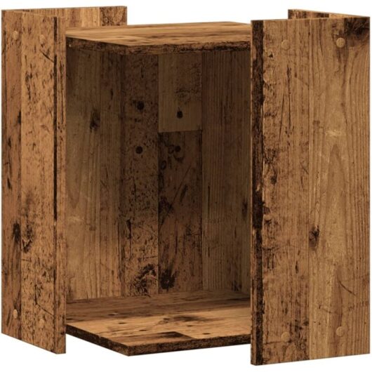 Cat Litter Box Enclosure Old Wood 42x42x51 cm Engineered Wood Vidaxl