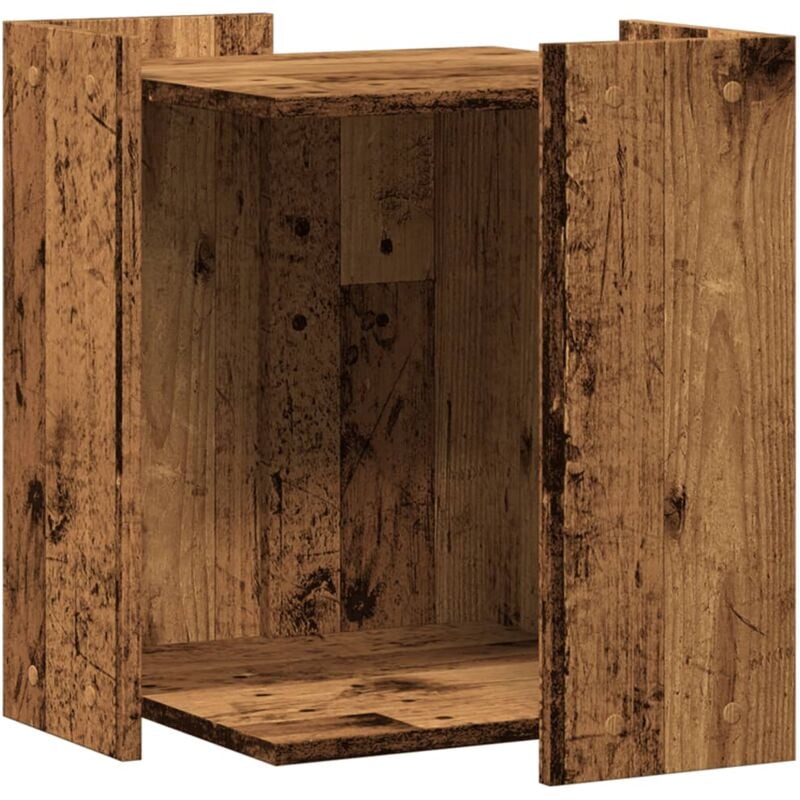 Cat Litter Box Enclosure Old Wood 42x42x51 cm Engineered Wood Vidaxl