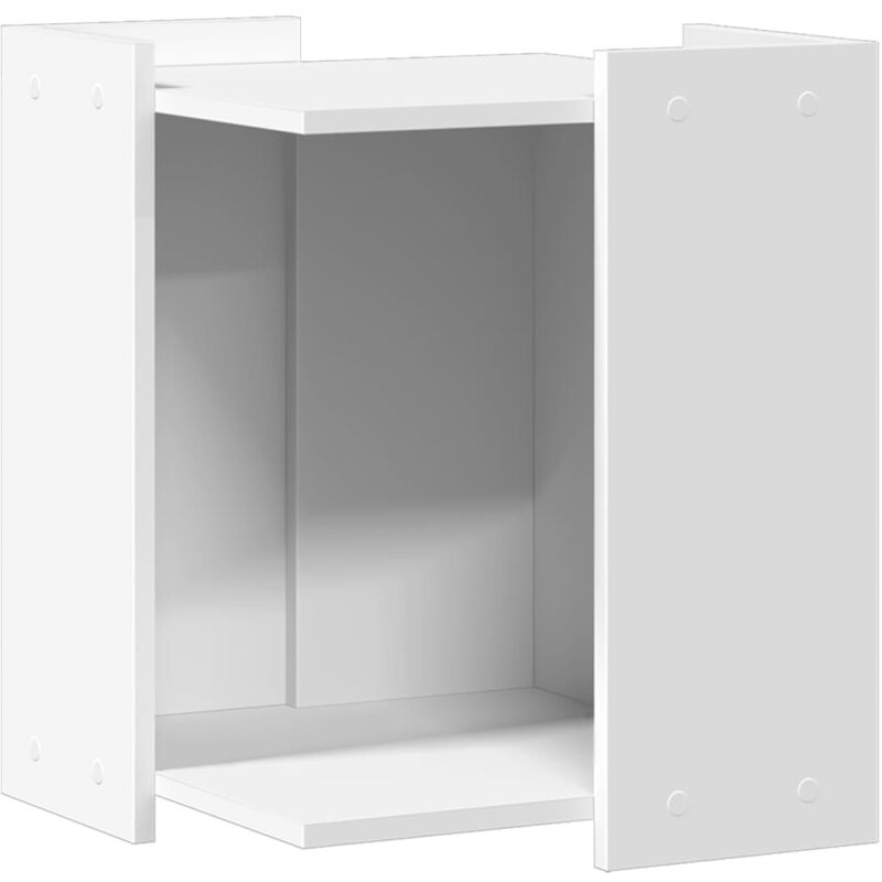 Cat Litter Box Enclosure White 42x42x51 cm Engineered Wood Vidaxl