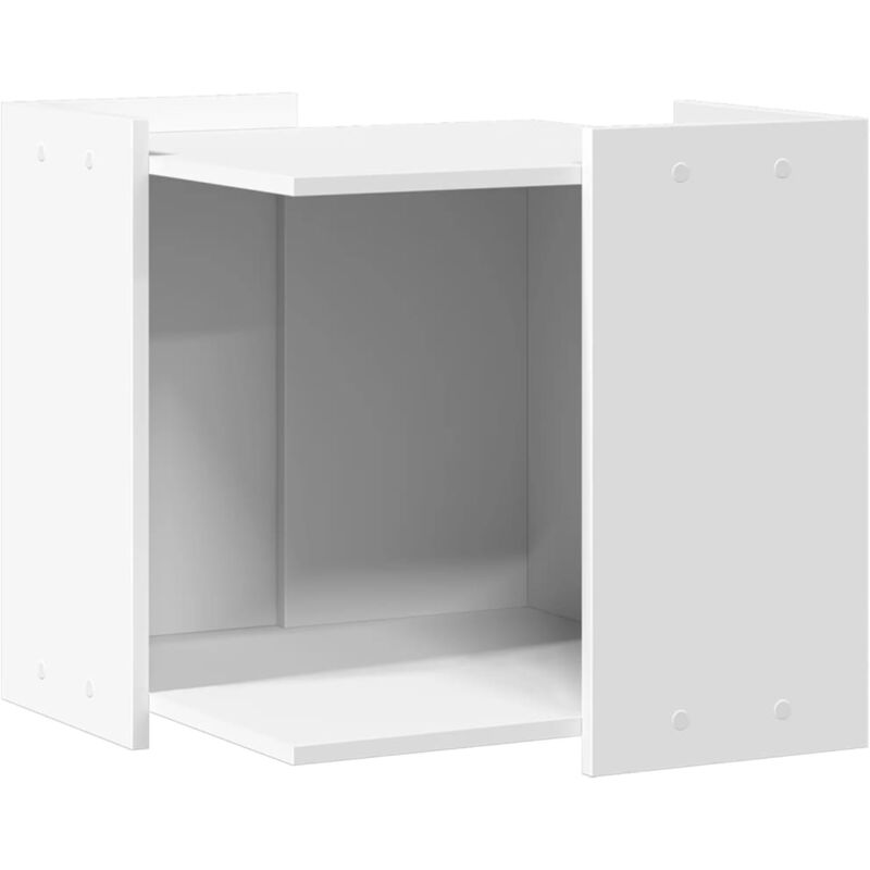 Cat Litter Box Enclosure White 53x53x51 cm Engineered Wood Vidaxl