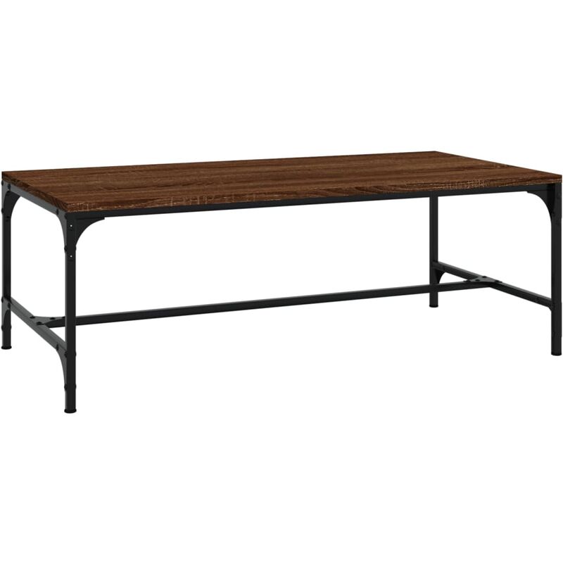 Coffee Table Brown Oak 100x50x35 cm Engineered Wood Vidaxl