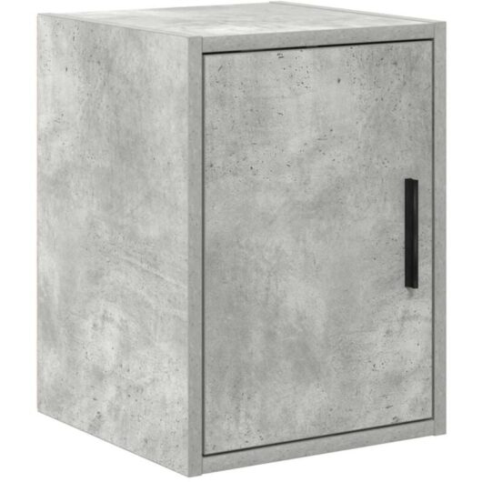 Garage Wall Cabinet Concrete Grey Engineered Wood Vidaxl