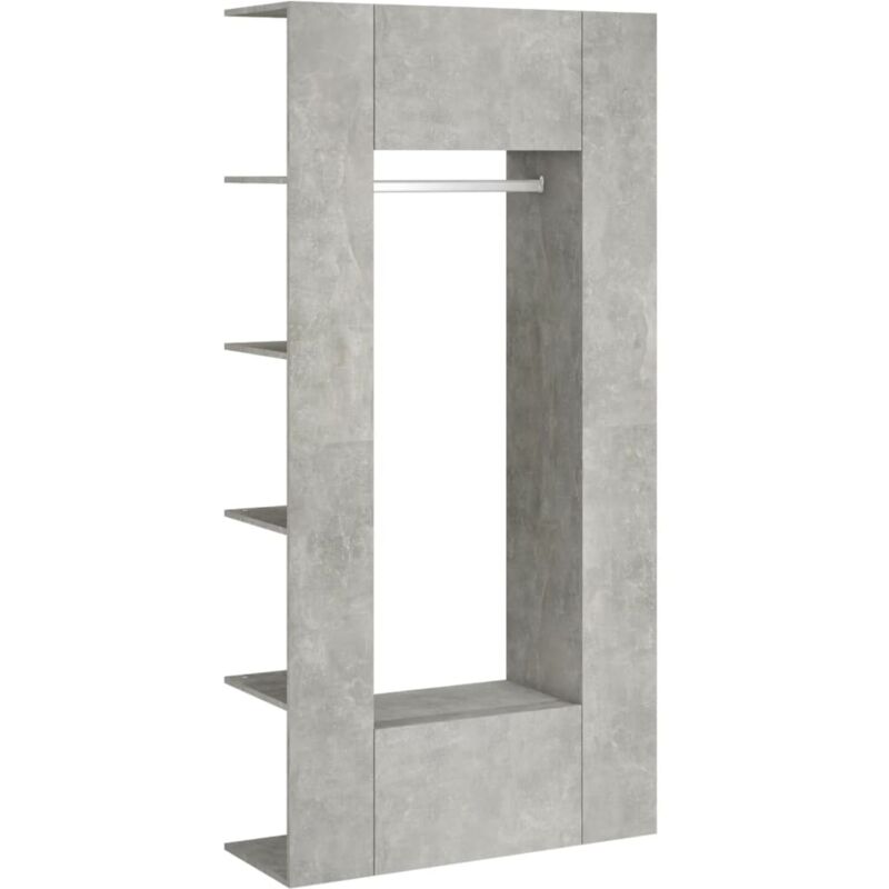 Hallway Cabinets 2 pcs Concrete Grey Engineered Wood Vidaxl