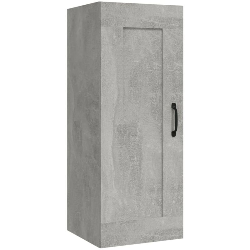 Hanging Cabinet Concrete Grey 35x34x90 cm Engineered Wood Vidaxl