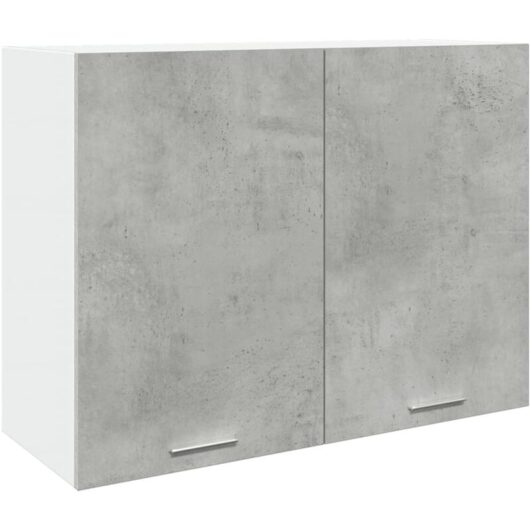 Hanging Cabinet Concrete Grey 80x31x60 cm Engineered Wood Vidaxl