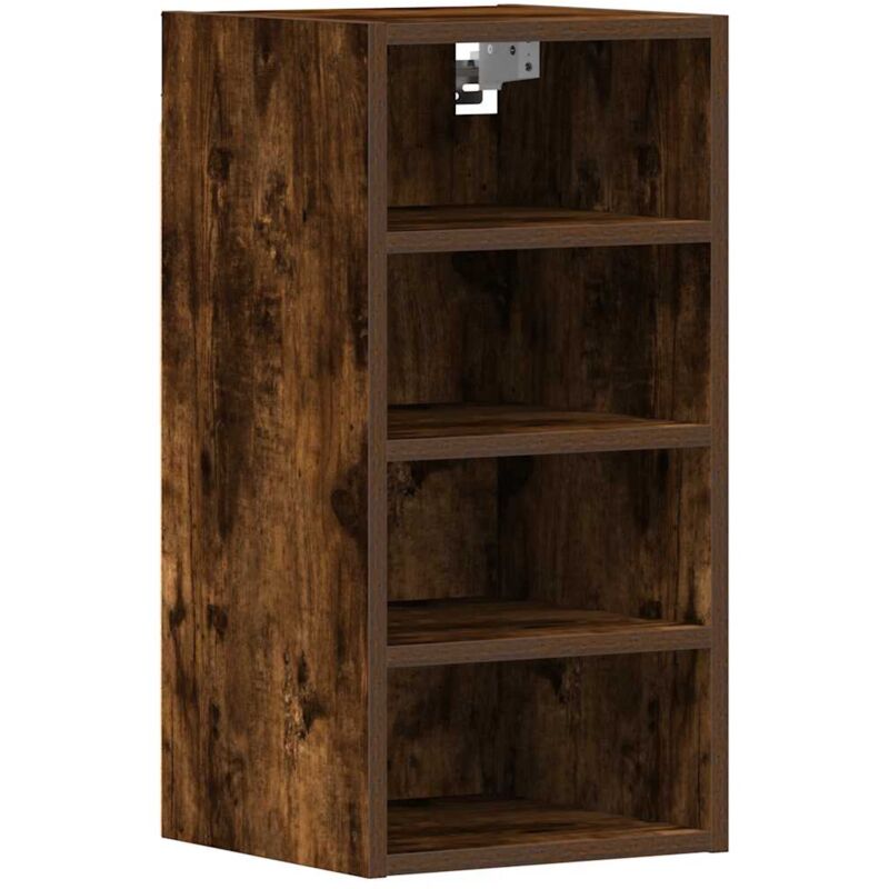 Hanging Cabinet Smoked Oak 30x29.5x60 cm Engineered Wood Vidaxl