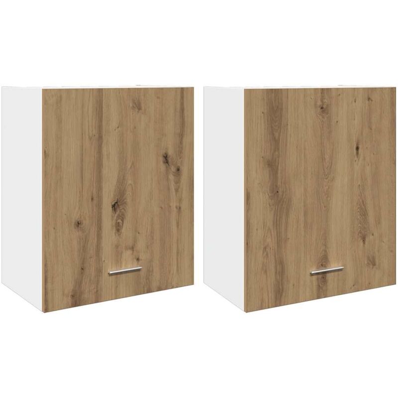 Hanging Cabinets 2 pcs Artisan Oak 50x31x60 cm Engineered Wood Vidaxl