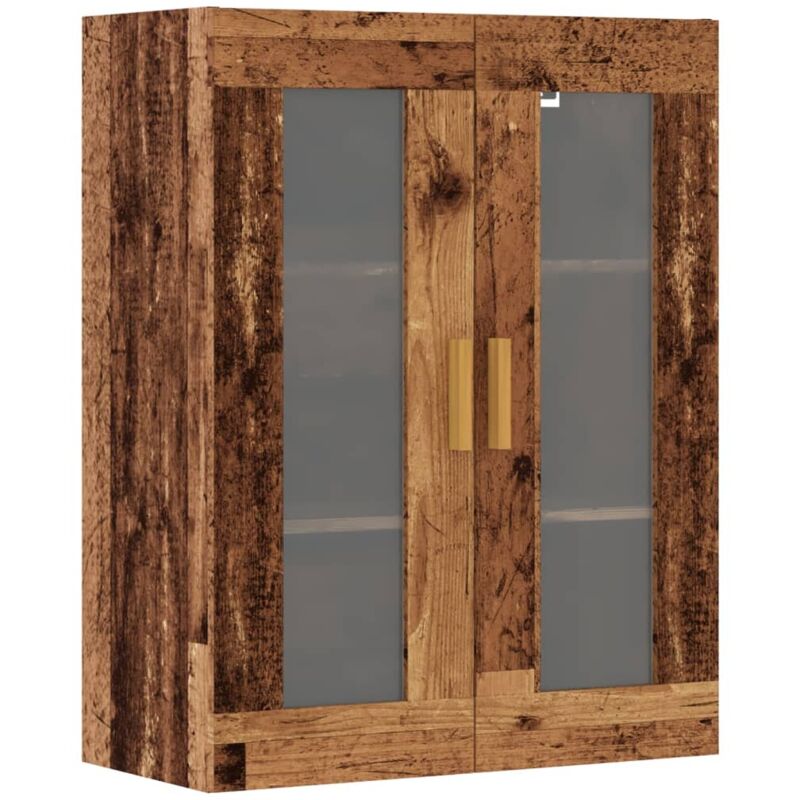 Hanging Wall Cabinet Old Wood 69.5x34x90 cm Vidaxl