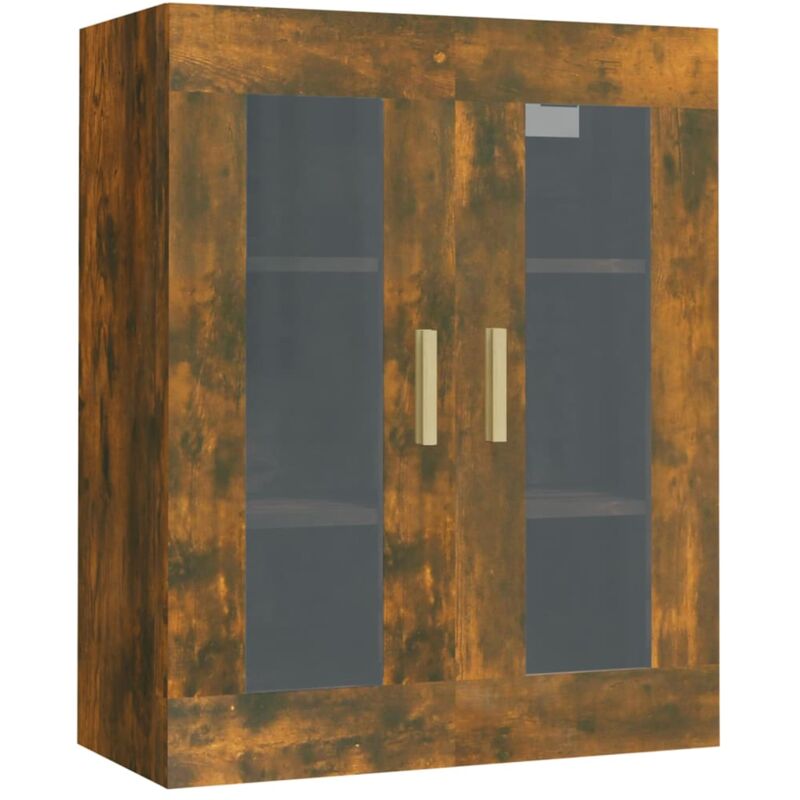 Hanging Wall Cabinet Smoked Oak 69.5x34x90 cm vidaXL