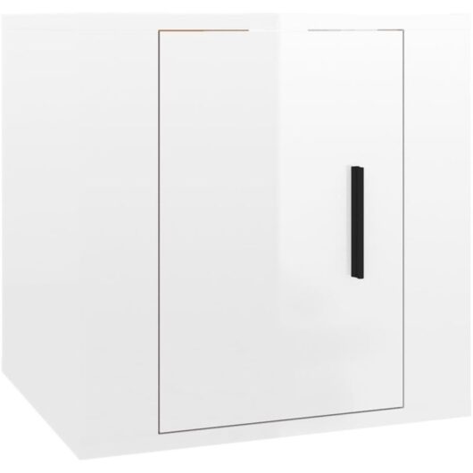 Jinlefu - Wall Mounted tv Cabinet High Gloss White 40x34,5x40 cm vidaXL