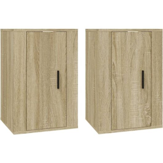 Jinlefu - Wall Mounted tv Cabinets 2 pcs Sonoma Oak 40x34.5x60 cm vidaXL