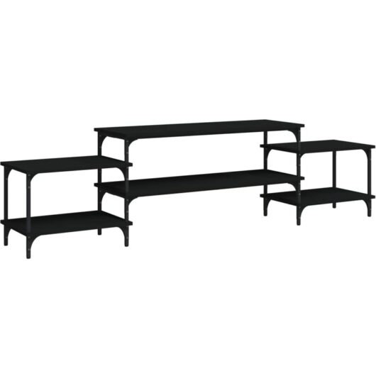 Jinlefu - tv Cabinet Black 197x35x52 cm Engineered Wood vidaXL