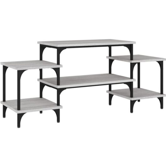 Jinlefu - tv Cabinet Grey Sonoma 117x35x52 cm Engineered Wood vidaXL