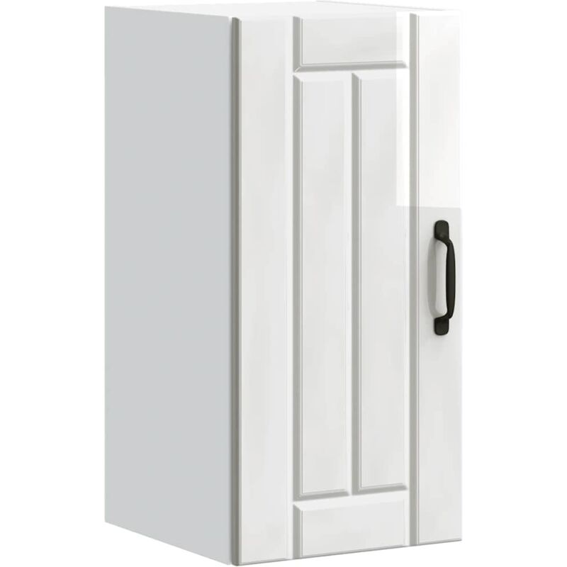 Kitchen Wall Cabinet Lucca High Gloss White Engineered Wood Vidaxl