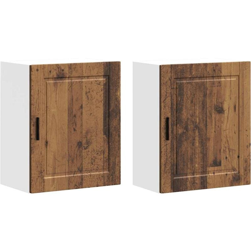 Kitchen Wall Cabinets 2 pcs Porto Old Wood Engineered Wood Vidaxl