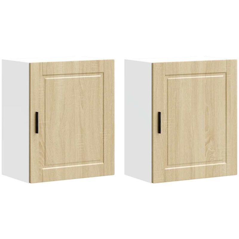 Kitchen Wall Cabinets 2 pcs Porto Sonoma Oak Engineered Wood Vidaxl