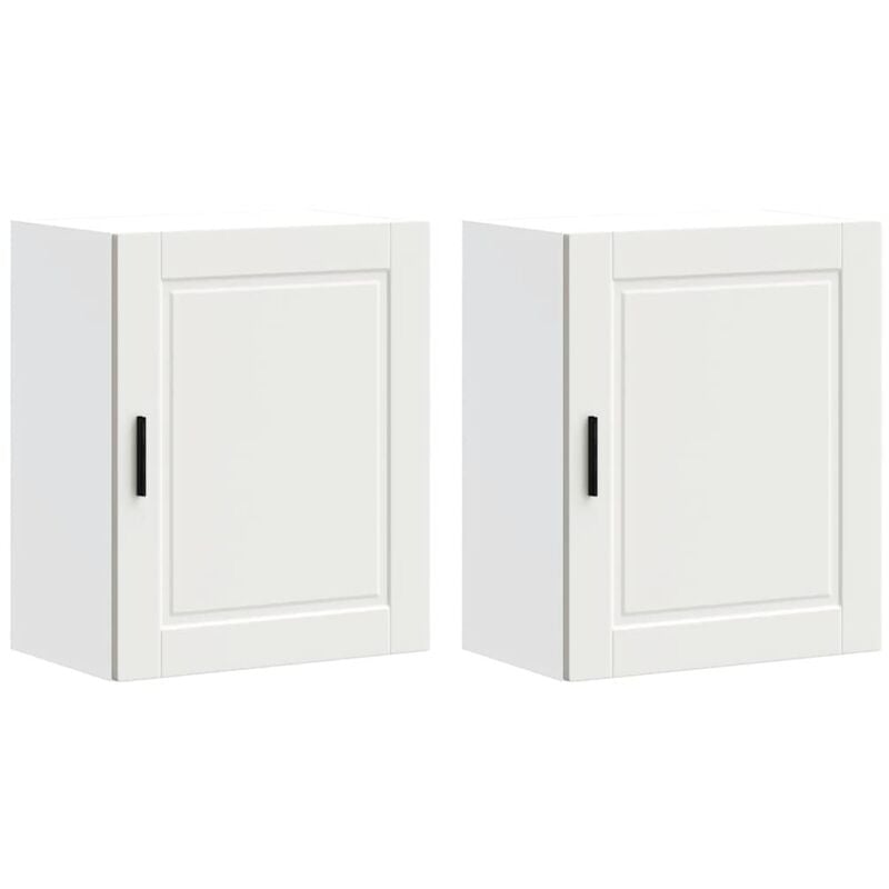 Kitchen Wall Cabinets 2 pcs Porto White Engineered Wood Vidaxl