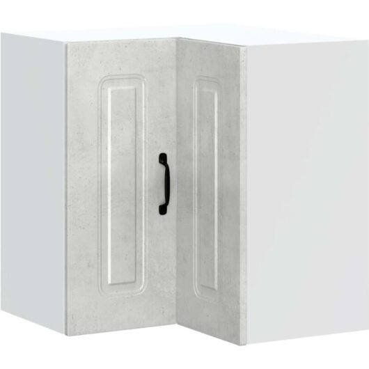 Kitchen Wall Corner Cabinet Kalmar Concrete Grey Engineered Wood Vidaxl