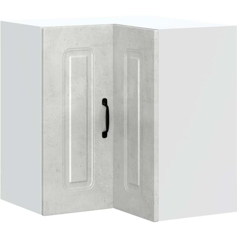 Kitchen Wall Corner Cabinet Kalmar Concrete Grey Engineered Wood Vidaxl