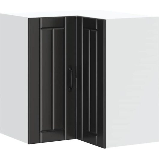 Kitchen Wall Corner Cabinet Lucca Black Engineered Wood Vidaxl