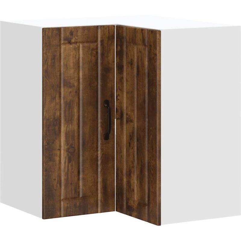 Kitchen Wall Corner Cabinet Lucca Smoked Oak Engineered Wood Vidaxl