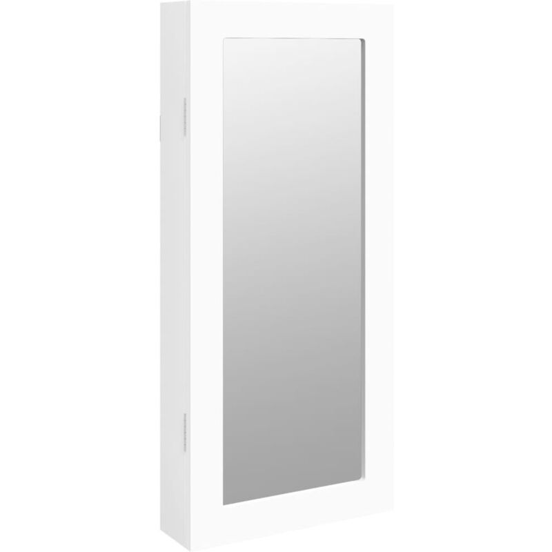 Mirror Jewellery Cabinet Wall Mounted White 30x8.5x67 cm Vidaxl