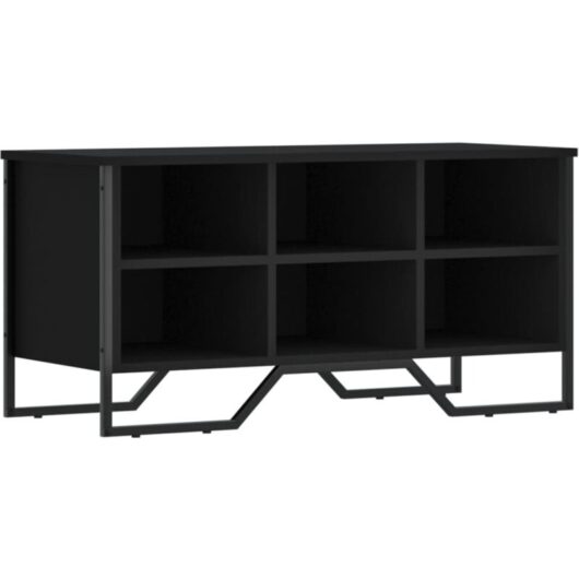 Shoe Cabinet Black 90x38x45.5 cm Engineered Wood Vidaxl