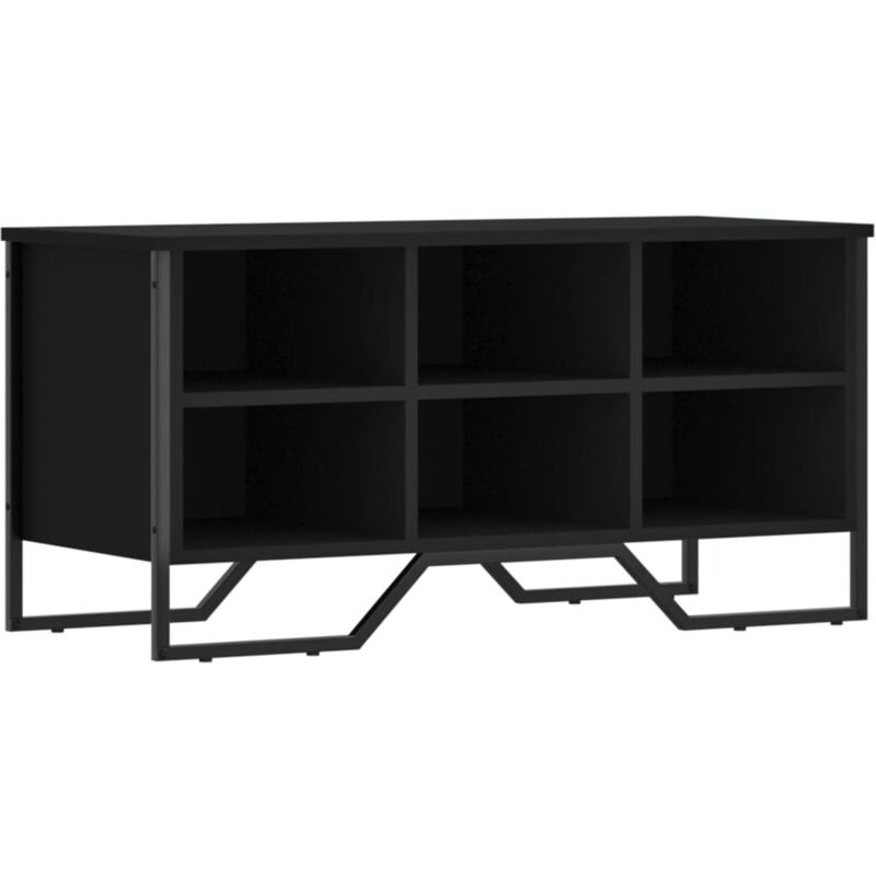 Shoe Cabinet Black 90x38x45.5 cm Engineered Wood Vidaxl