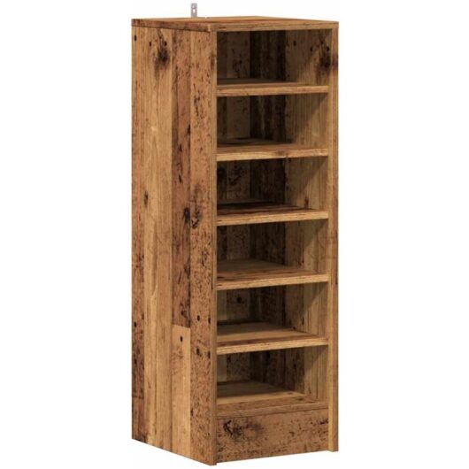 Shoe Cabinet Old Wood 32x35x92 cm Engineered Wood vidaXL