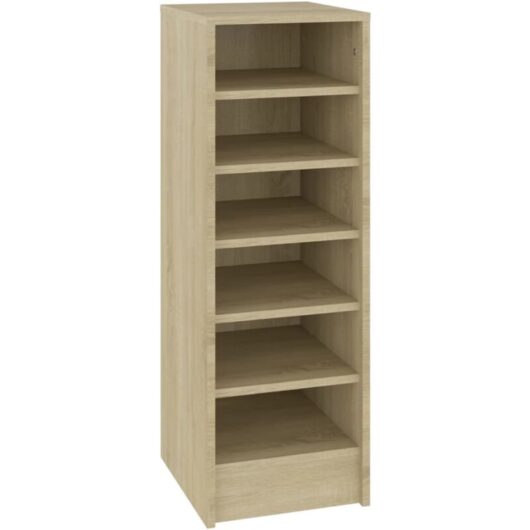 Shoe Cabinet Sonoma Oak 31.5x35x90 cm Engineered Wood Vidaxl