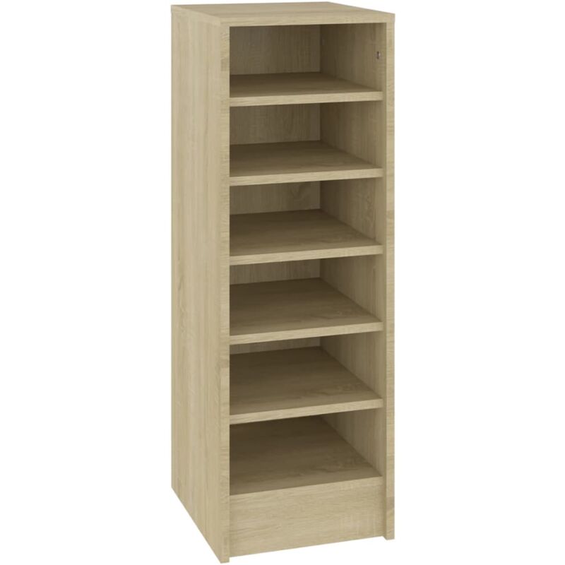 Shoe Cabinet Sonoma Oak 31.5x35x90 cm Engineered Wood Vidaxl