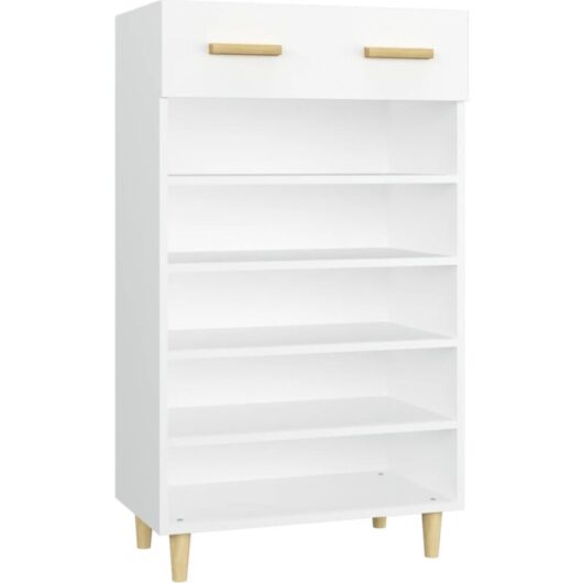 Shoe Cabinet White 60x35x105 cm Engineered Wood Vidaxl