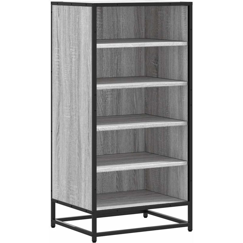 Shoe Rack Grey Sonoma 48x38x97.5 cm Engineered Wood Vidaxl